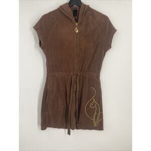 Vintage Y2K Baby Phat Terry Cloth Pony Mini Dress Size Medium Grunge 1031